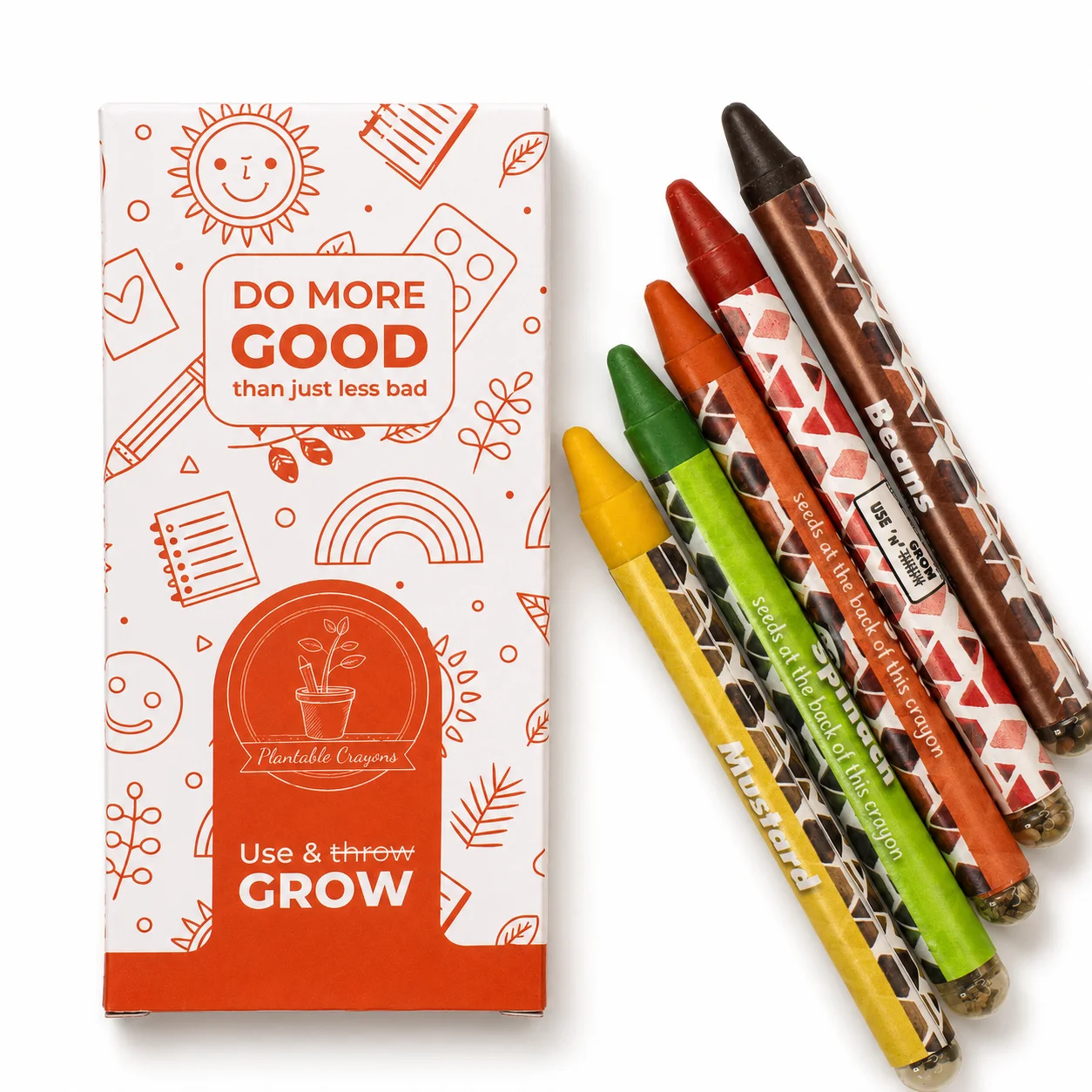 5 Plantable Crayon Set square raw (5LG06)