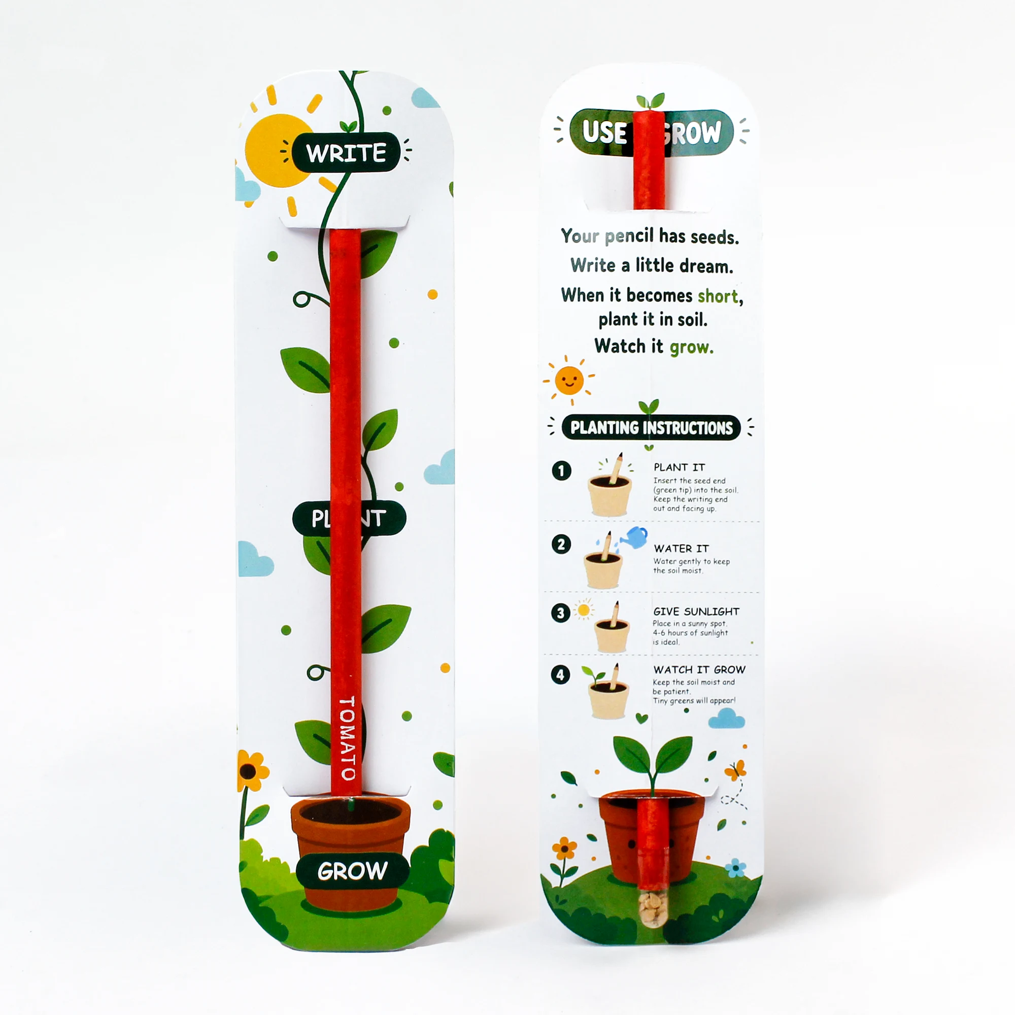 Plantable Seed Pencil – Flap, Kids square raw (AG01-K)