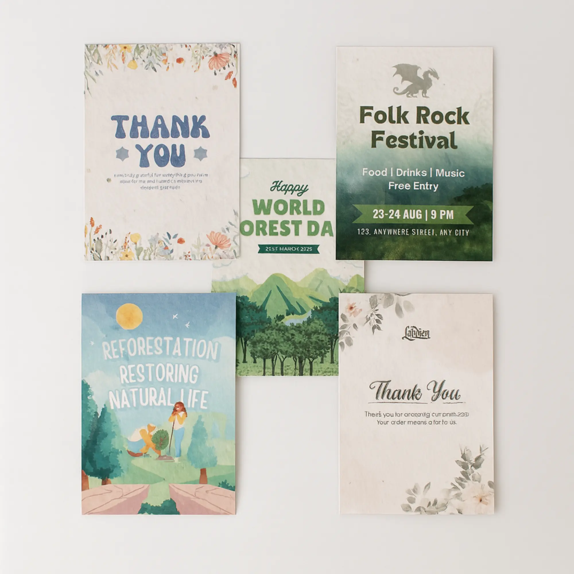 Seed Paper B7 3.5" x 5" (1-side) square raw (B7s1)