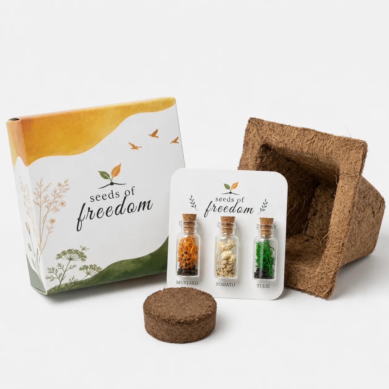 Seeds of Freedom Grow Kit square raw (BC01-SS03-India)