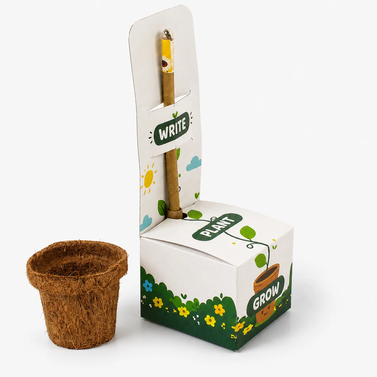 Planting Kit with Plantable Pen square raw (BC31-10)