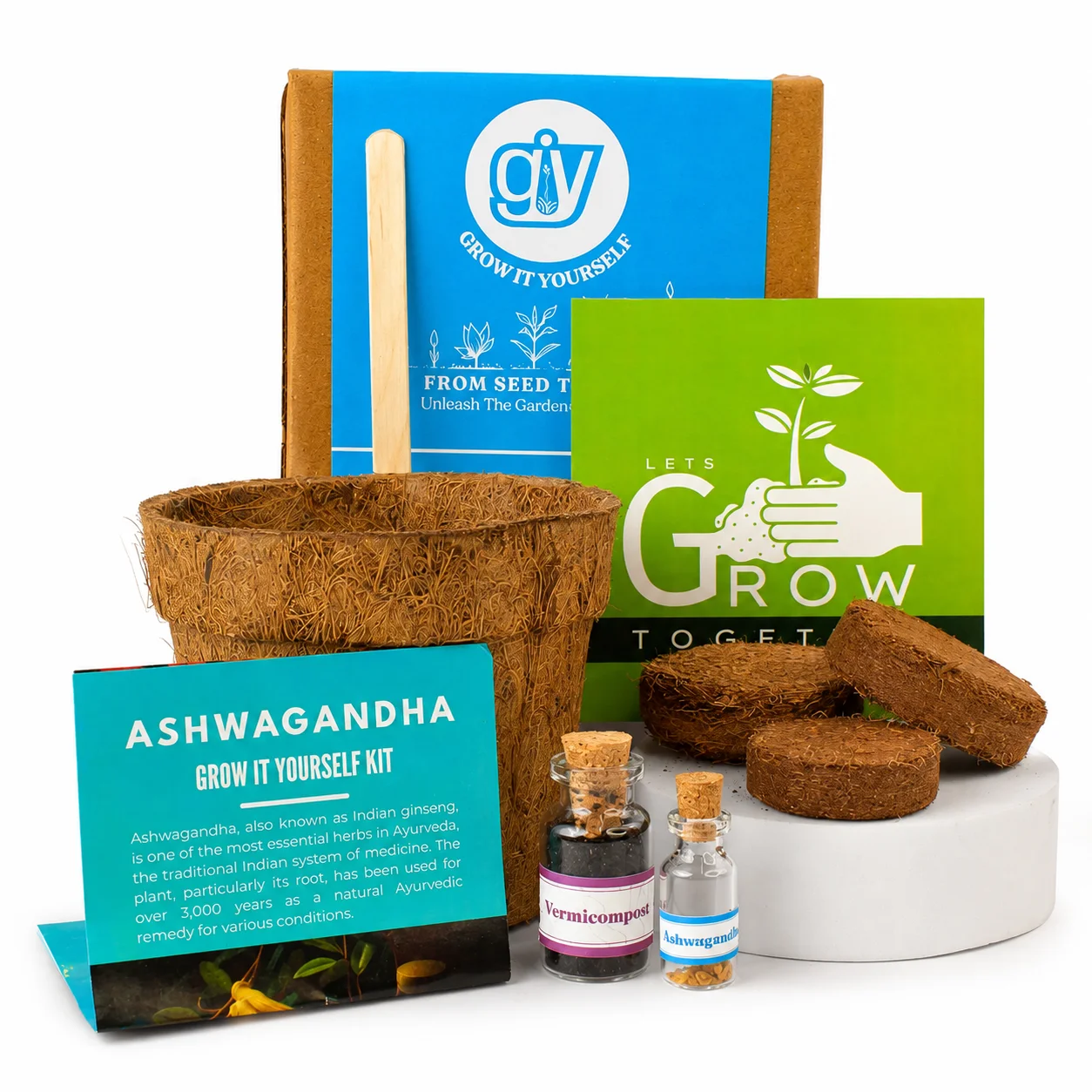 Grow Solo Round (GIY Kit) square raw (BC41)