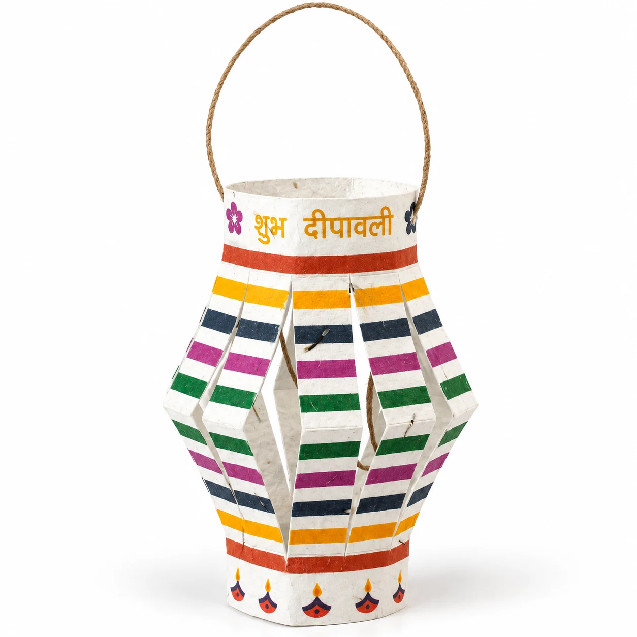 Plantable Hanging Lantern square raw (BG-Lantern)
