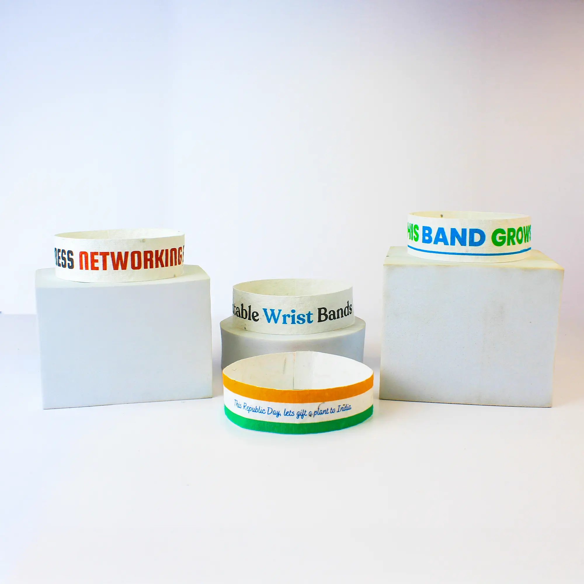 Plantable Wrist Band (1" x 10") square raw (BG-WB)