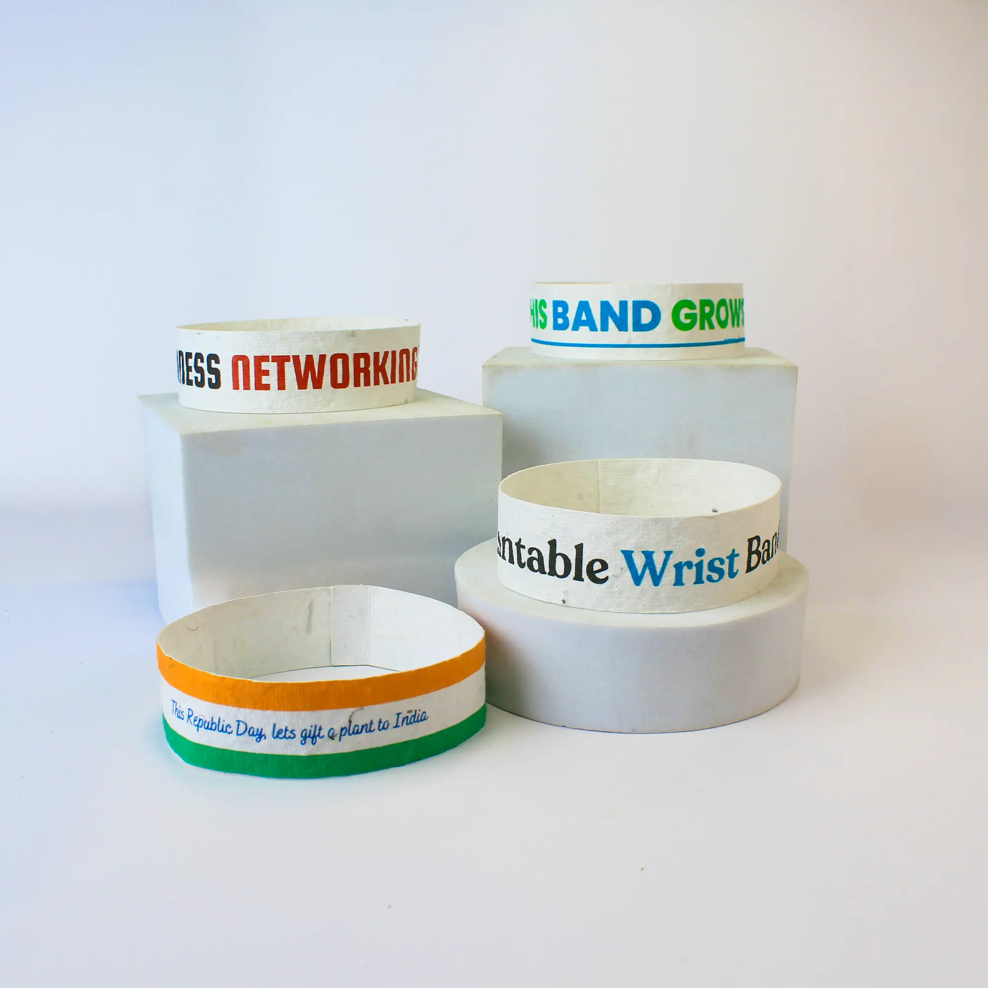Plantable Wrist Band (1" x 10") square raw (BG-WB)