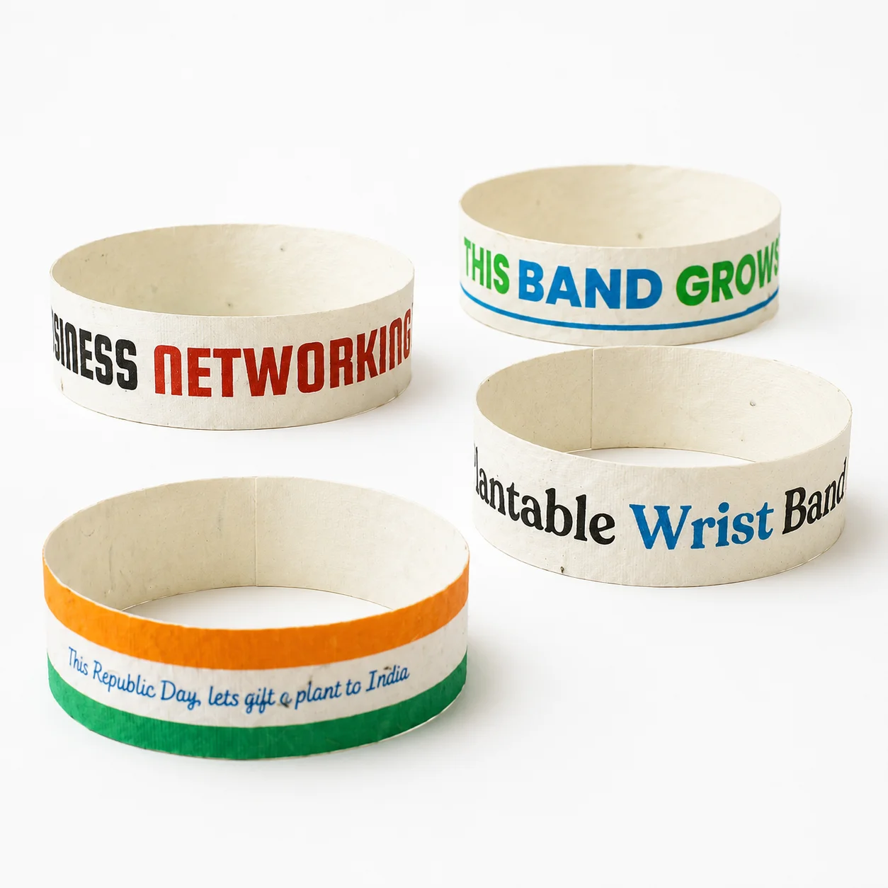 Plantable Wrist Band (1" x 10") square raw (BG-WB)