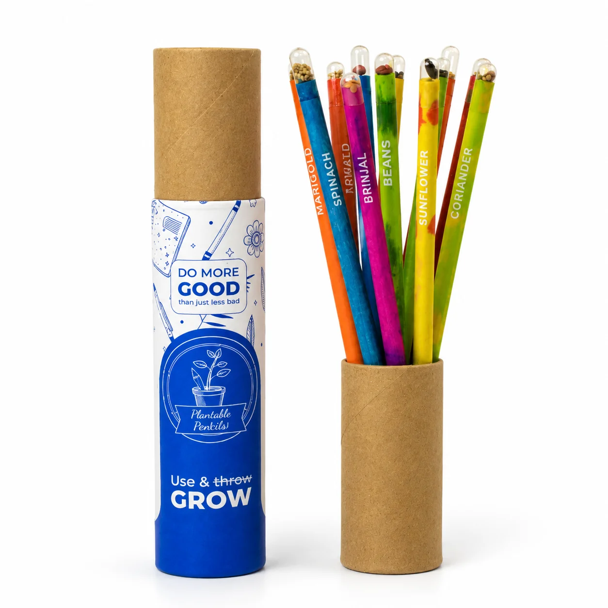 Plantable Seed Pencil (12pc set) square raw (BG02)