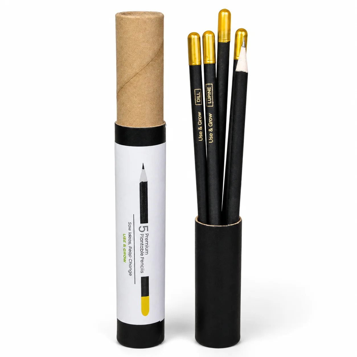 Premium Plantable Pencil Set (5pc set) square raw (BG05)