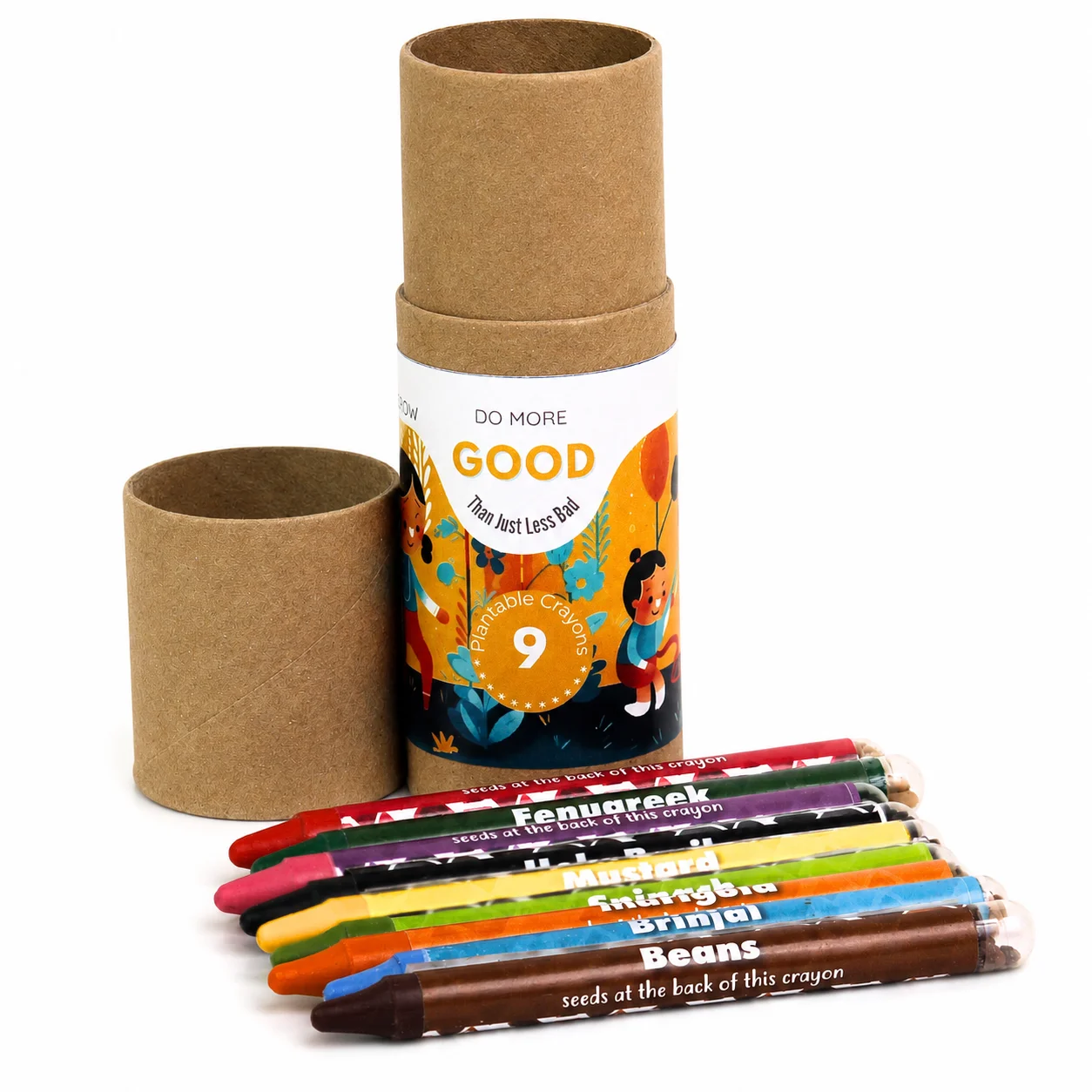 Plantable Crayons (9pc) square raw (BG06)