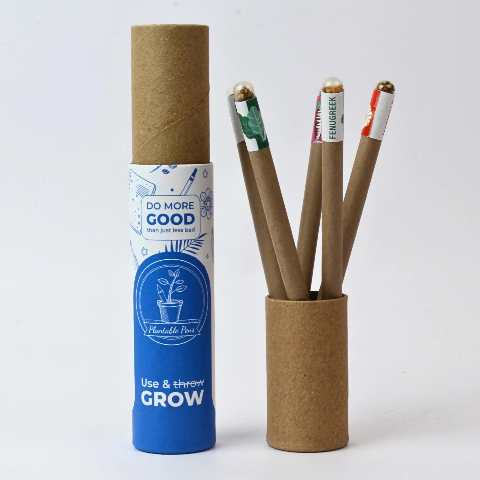 Eco Seed Pen Set (5pc) square raw (BG11)