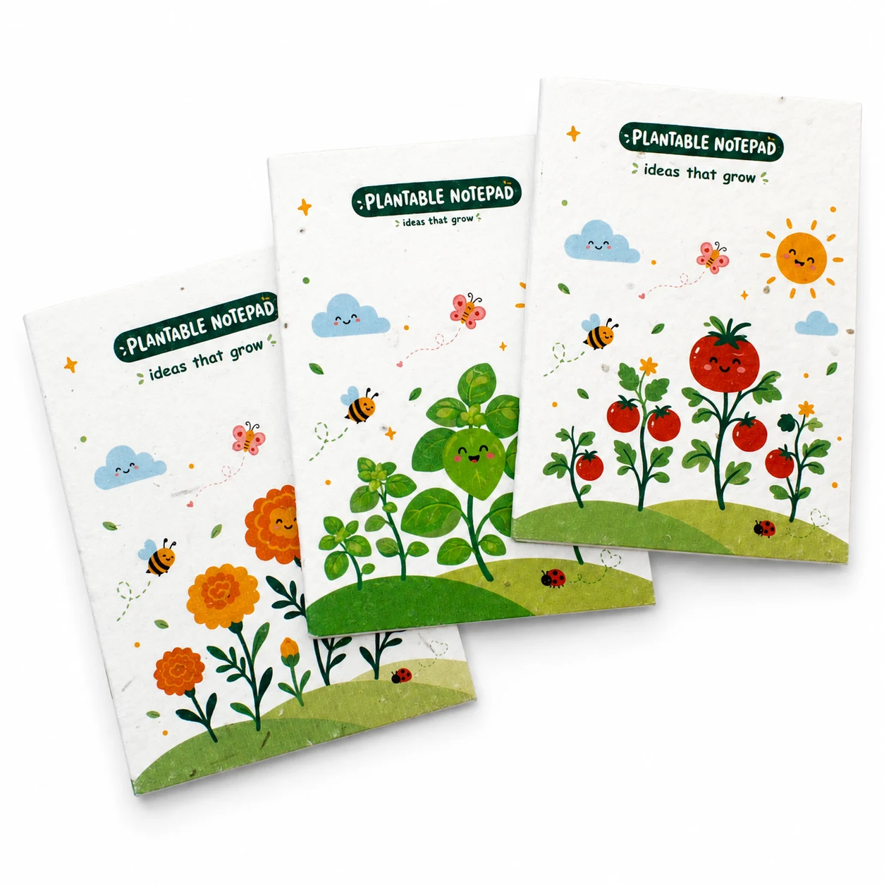 Kids Plantable Notepad Trio square raw (BG20-3K)