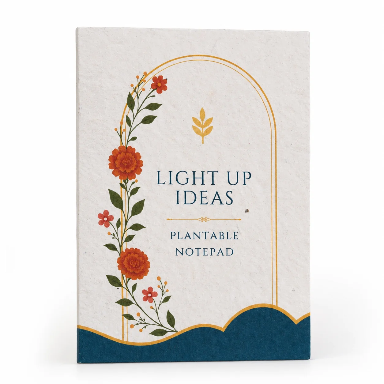 Plantable Notepad – B6, 40 pages, pinned, Festive square raw (BG20-D)