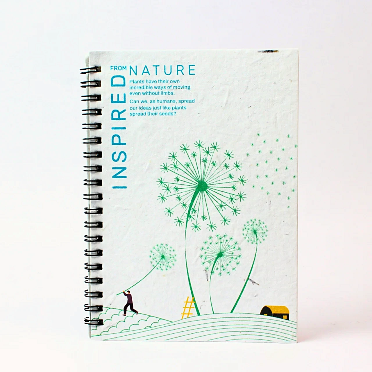 Plantable Notepad – B6, 72 pages, wire-bound square raw (BG23)