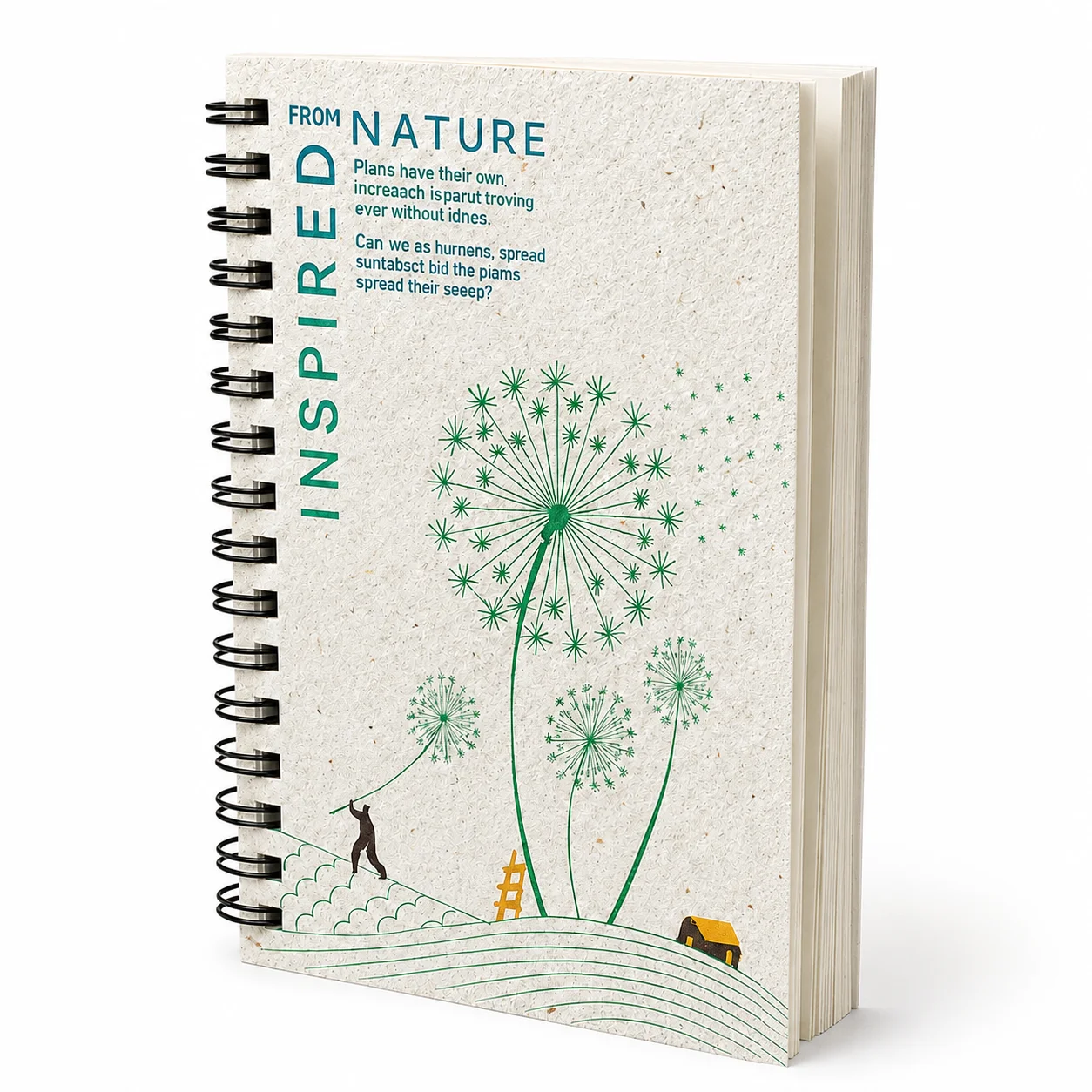 Plantable Notepad (wire | B6,72) square raw (BG23)