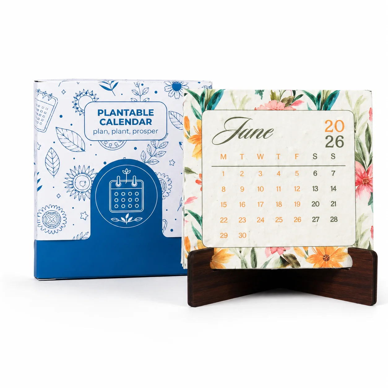 Mini Plantable Calendar (MDF) square raw (BG60-mini)