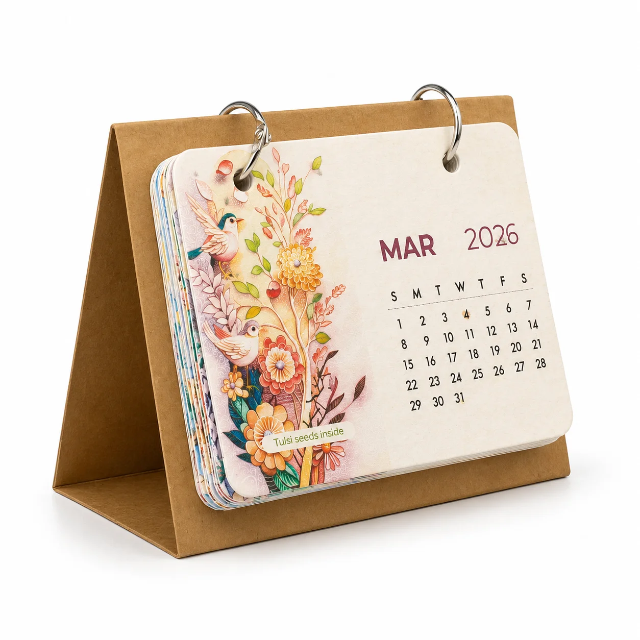 Bloom Desk Calendar - Classic | B7 Portrait square raw (BG60(T))