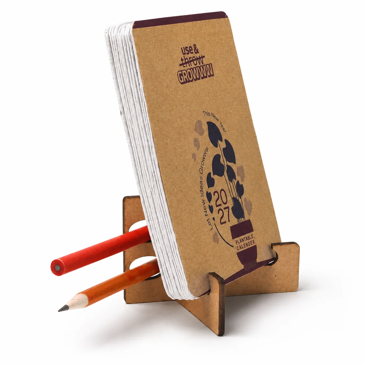 Plantable Calendar (MDF, B7) square raw (BG60)