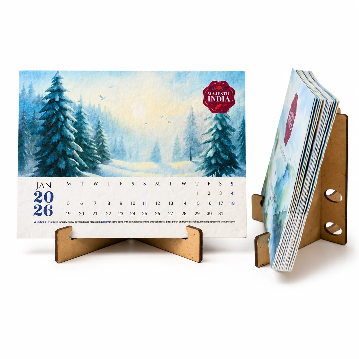 Plantable Calendar (MDF) | B6 Landscape square raw (BG63)