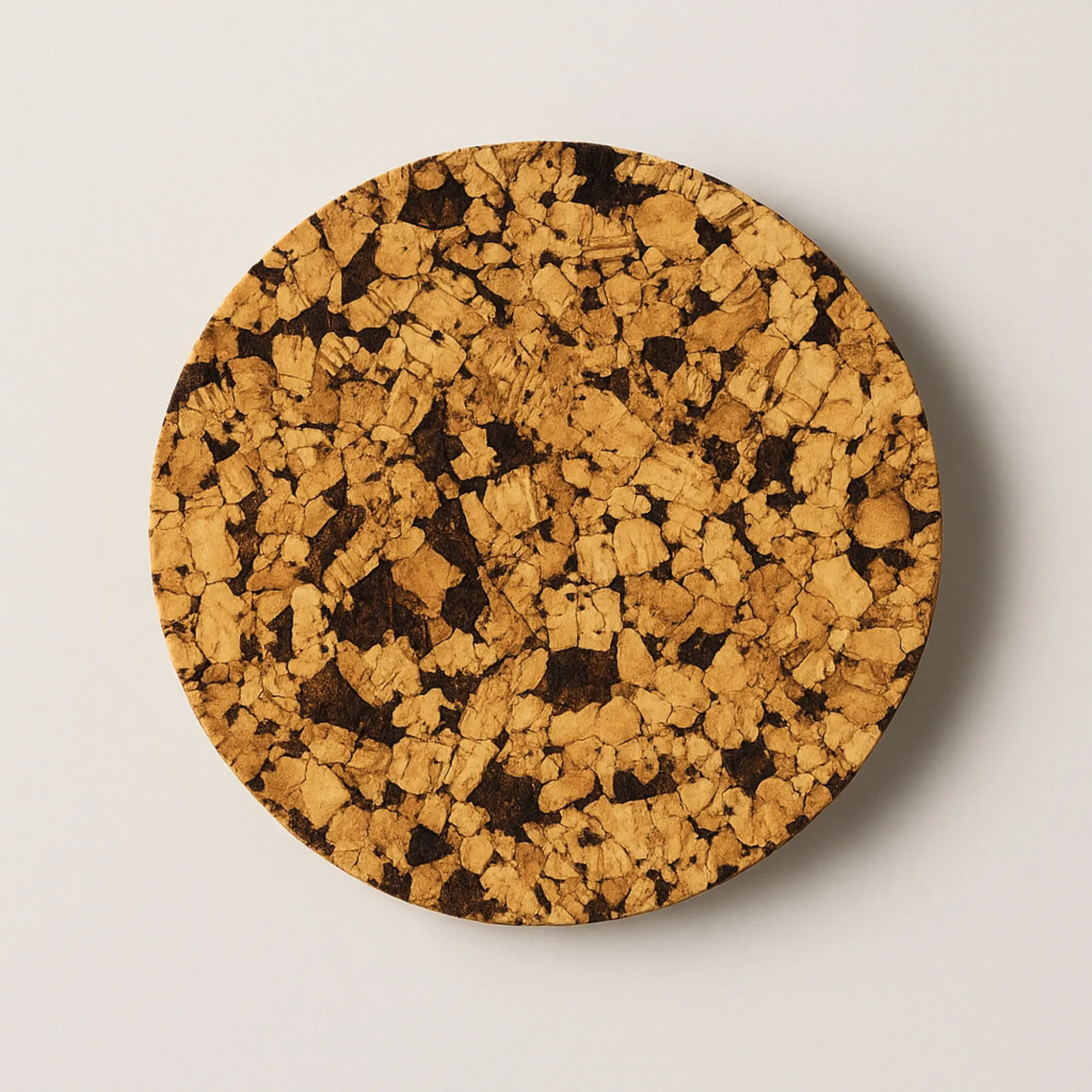 Cork Coaster Single Textured Cork Coaster square raw (CK05)