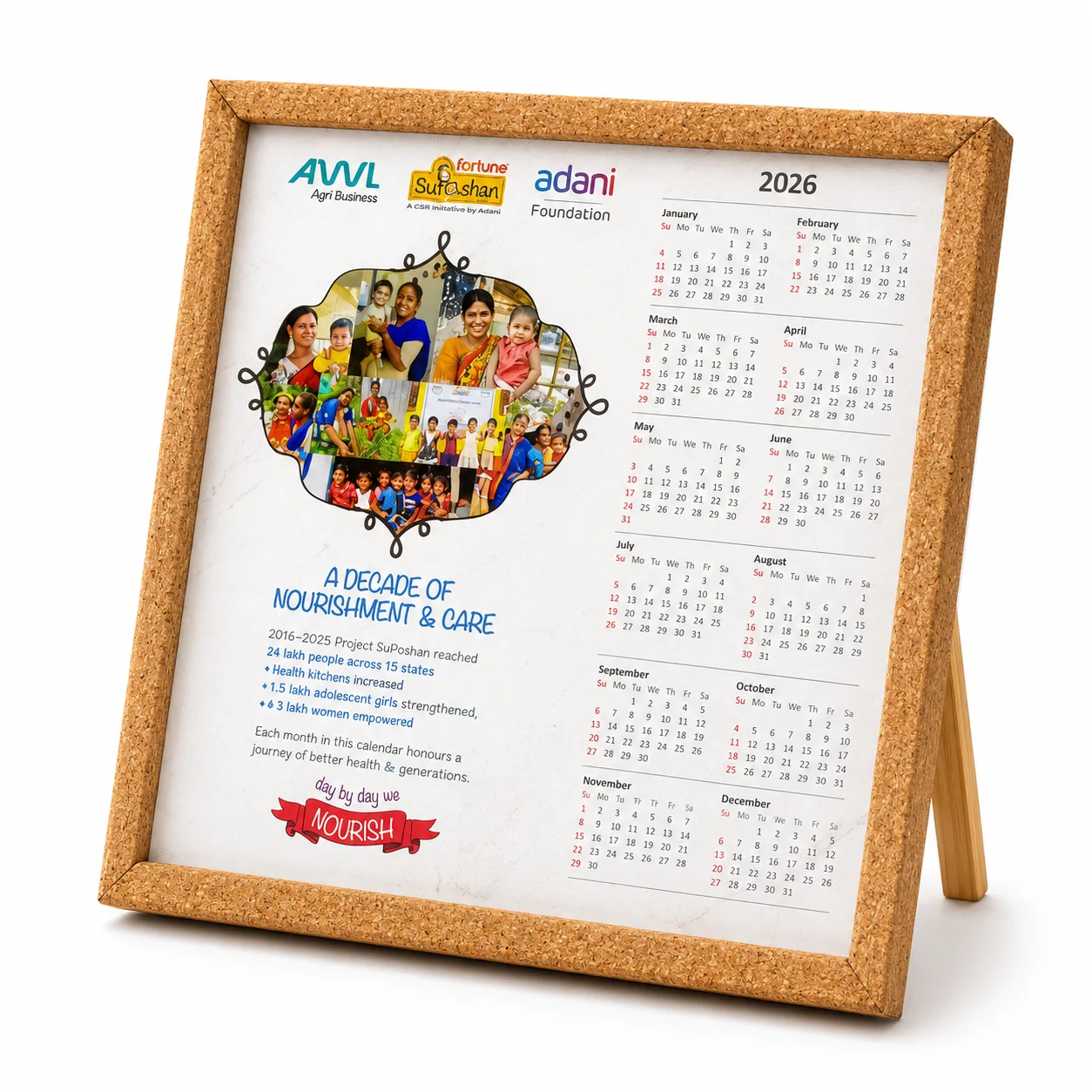Cork Frame Calendar custom branded (CK62)