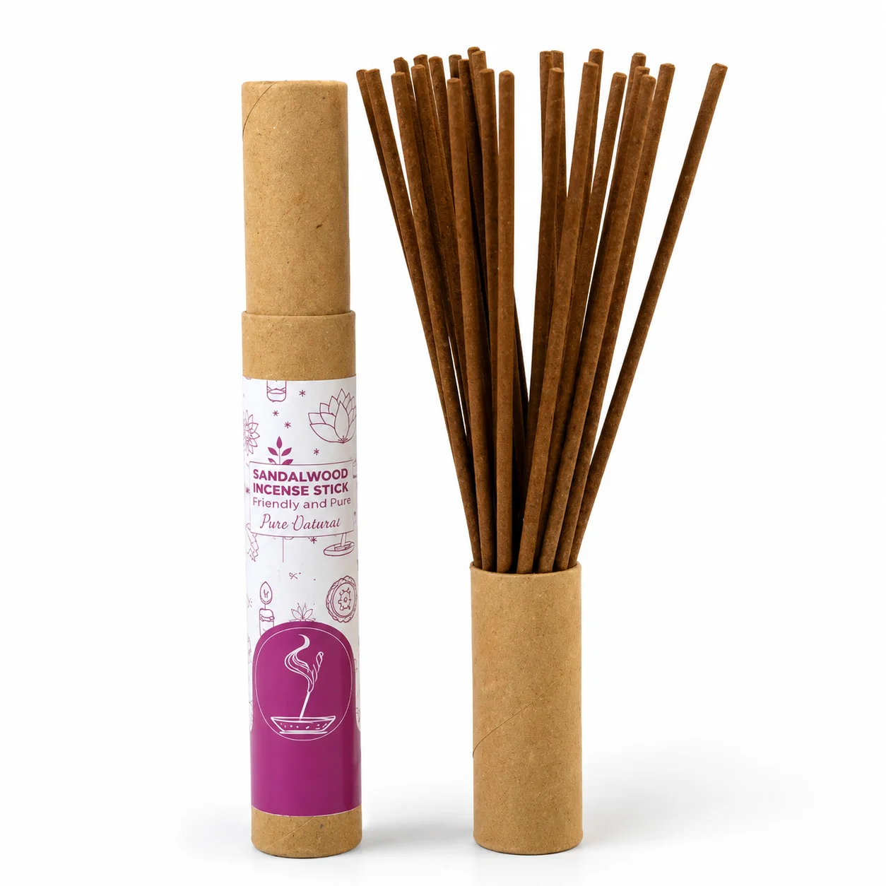Sandalwood Incense Sticks square raw (DI25)