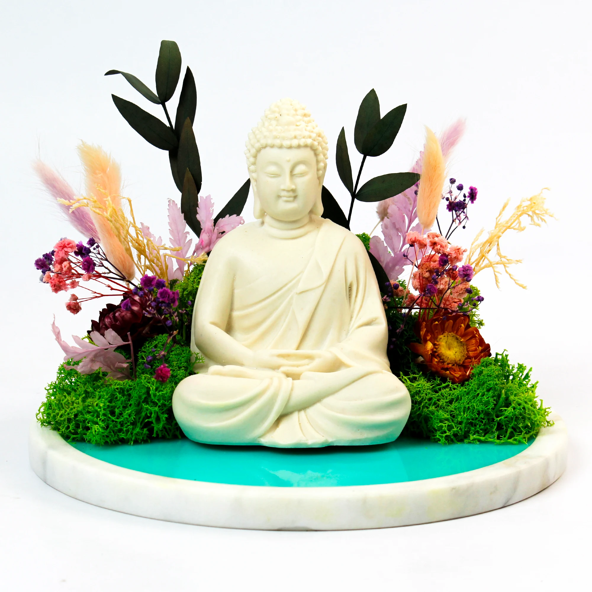 Buddha Marble Forest Scene square raw (FAM-Buddha)