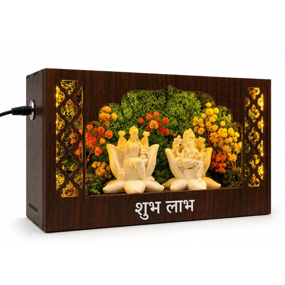 Forest Aranya Open - Laxmi Ganesh (LED) square raw (FAranya(L)-LG)