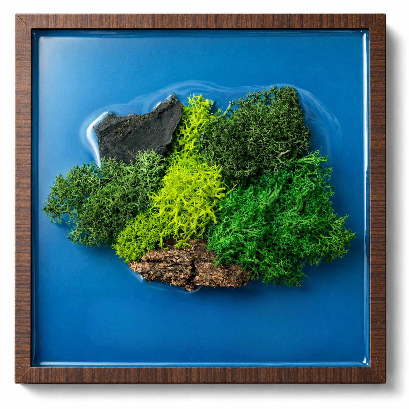 Forest Aqua Tile Panorama | 6" x 6" square raw (FFRAME66(AQ))