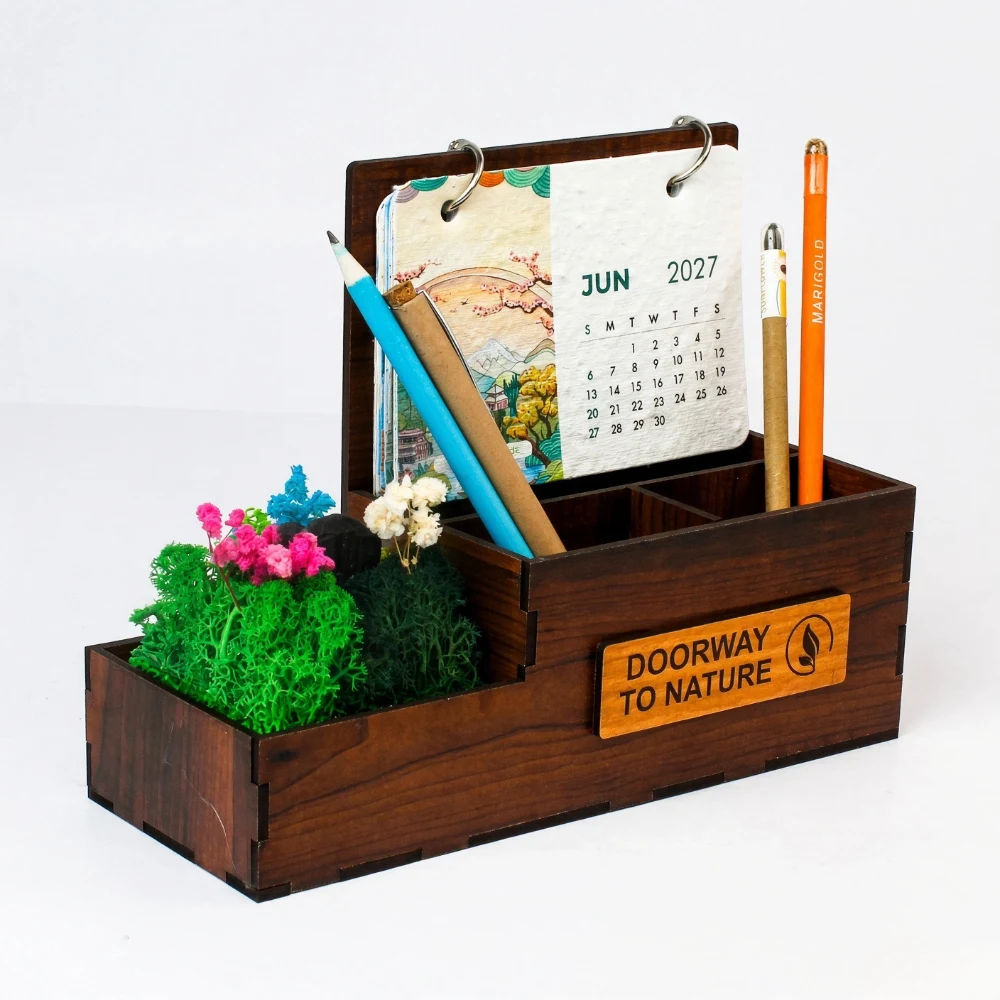 Forest Calendar Desk Organiser square raw (FGrove83)