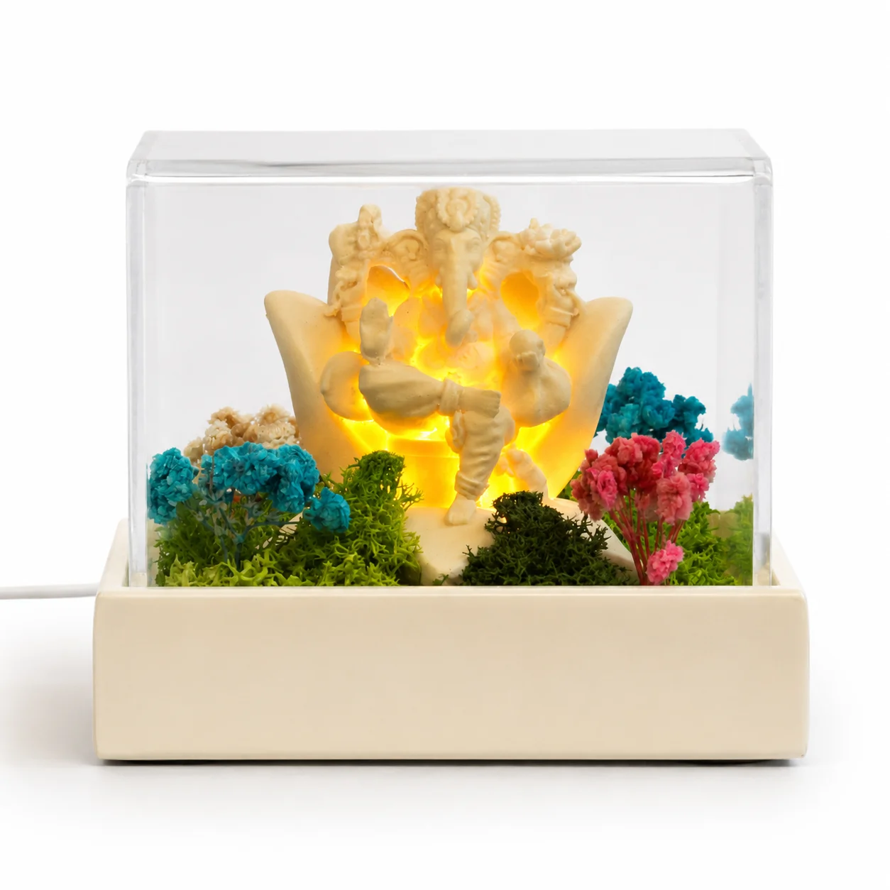 Aranyra Glowing Ganesh 4" square raw (FTERRA44(L)-Ganesh)