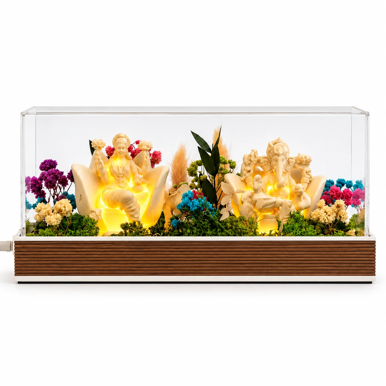 Forest Aranya - Laxmi Ganesh (LED) square raw (FTERRA48(L)-LG)