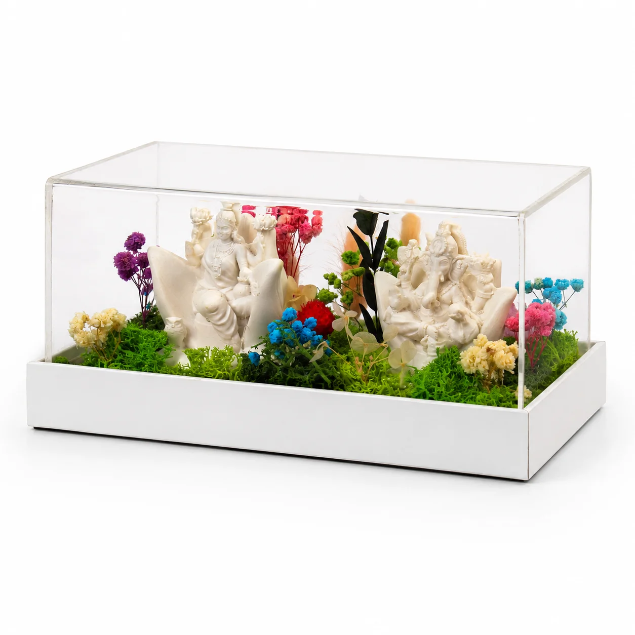 Laxmi Ganesh Forest Terrarium square raw (FTERRA48-LG)