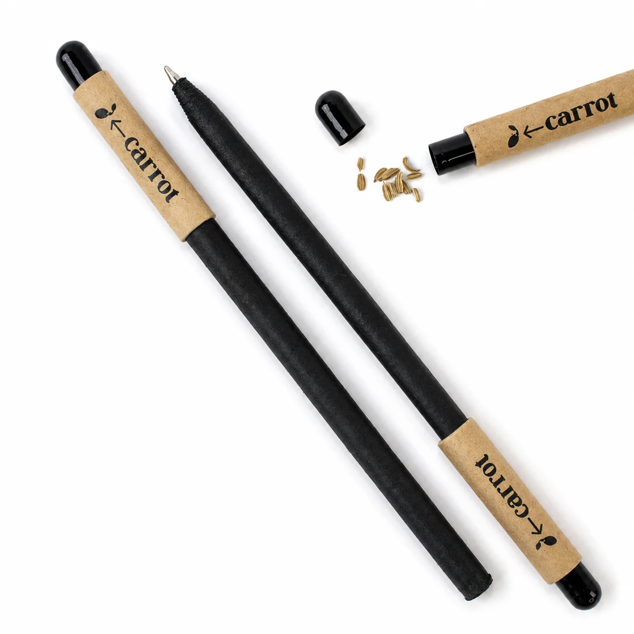 Growmazing Plantable Paper Pen (Black) square raw (GZ10-B)