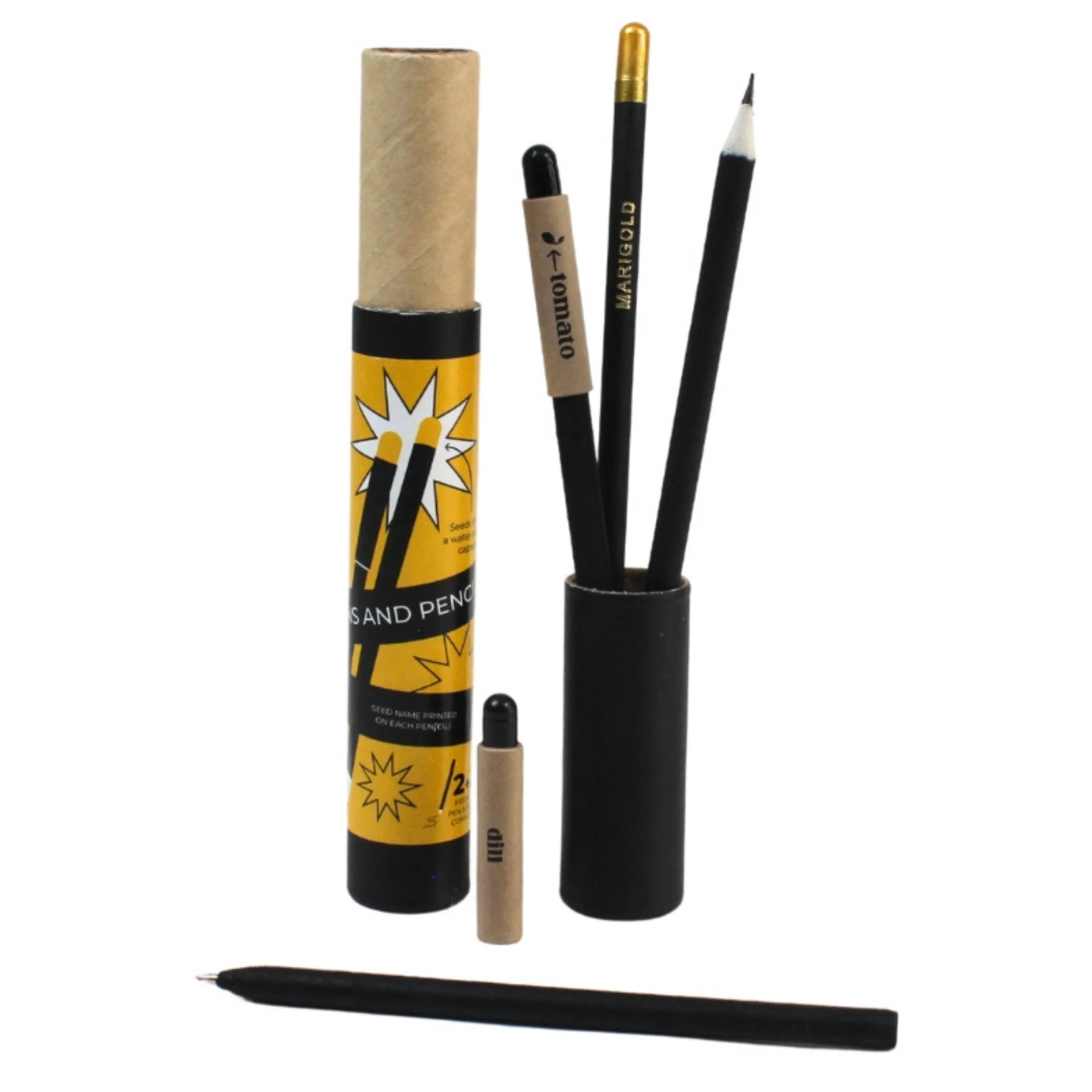 Growmzing : 2+2 Plantable Pen & Pencils Combo square raw (GZ14)