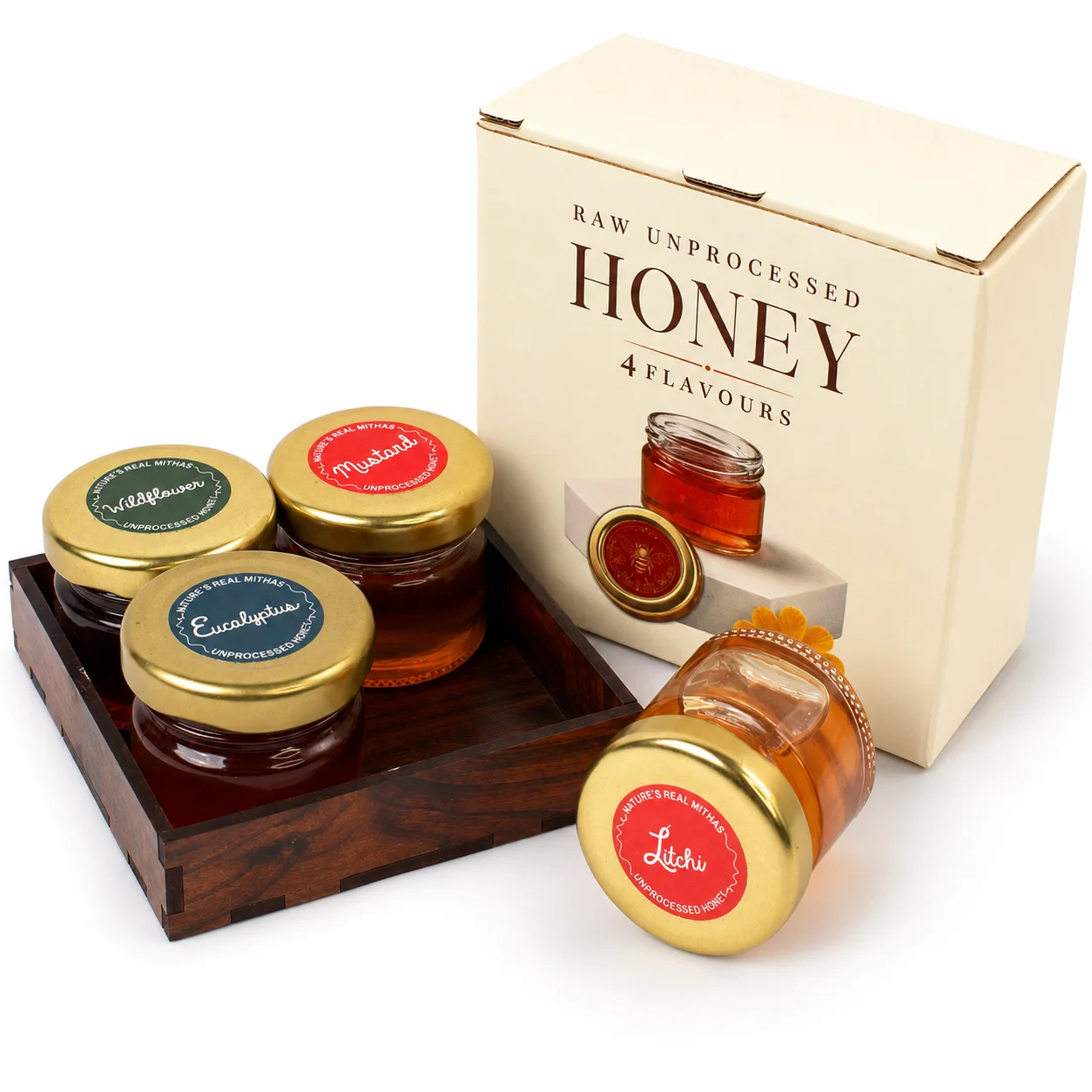 4 Raw Honey Trial Set square raw (HN04)