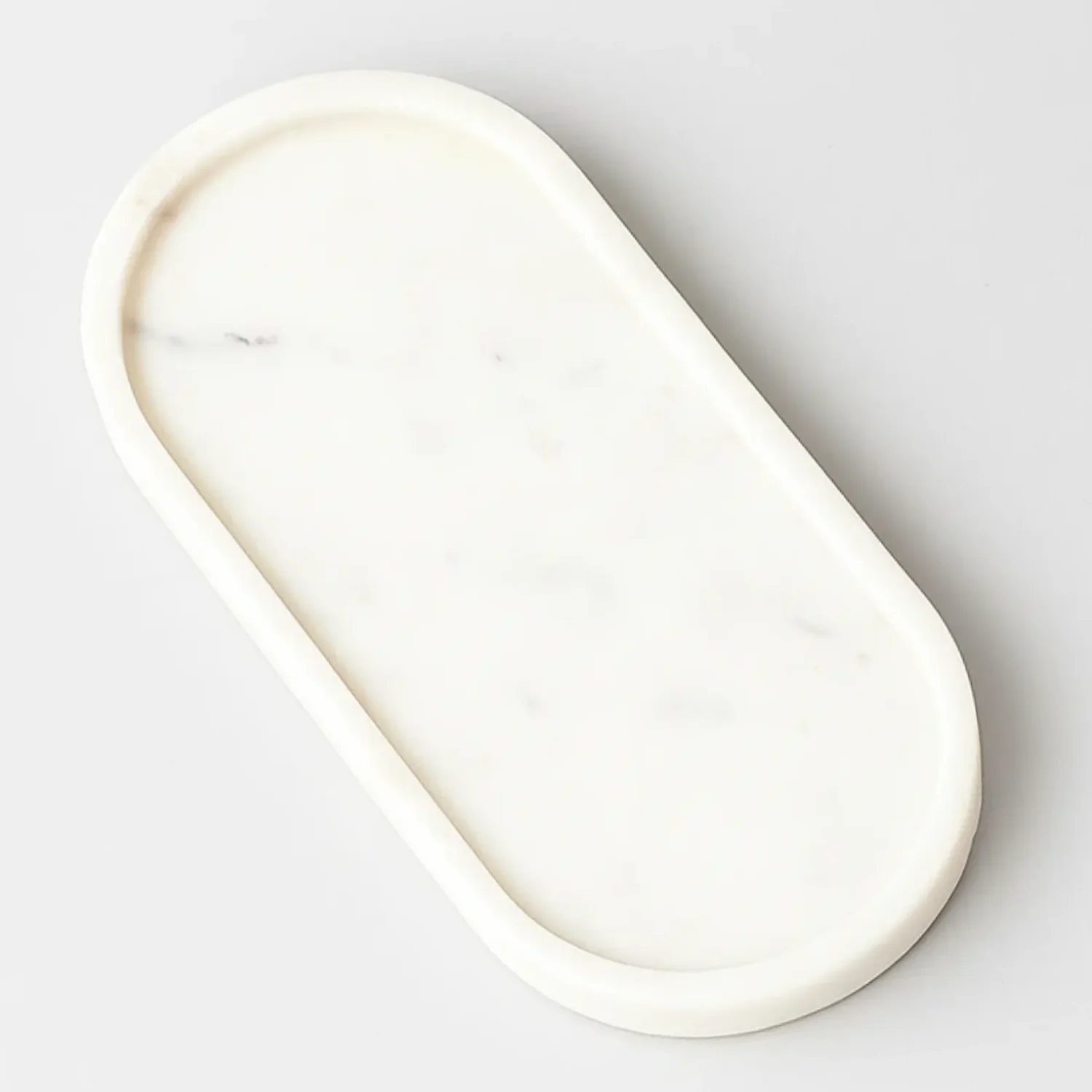 Marble Tray Oval (12" x 6") square raw (MTOval)