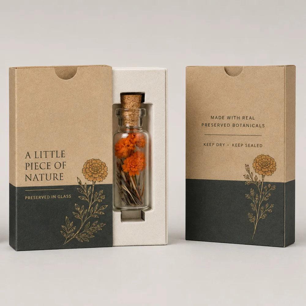 Seed Bottle Nature Card square raw (SS01-X)
