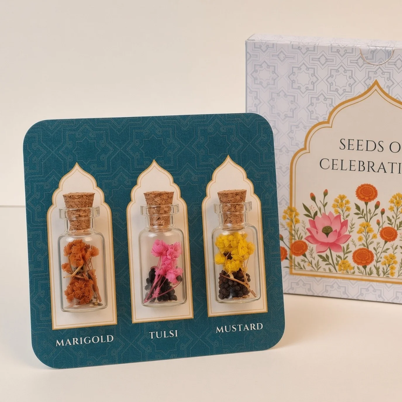 Seeds of Celebration - 3 Seed Bottles square raw (SS03-D)