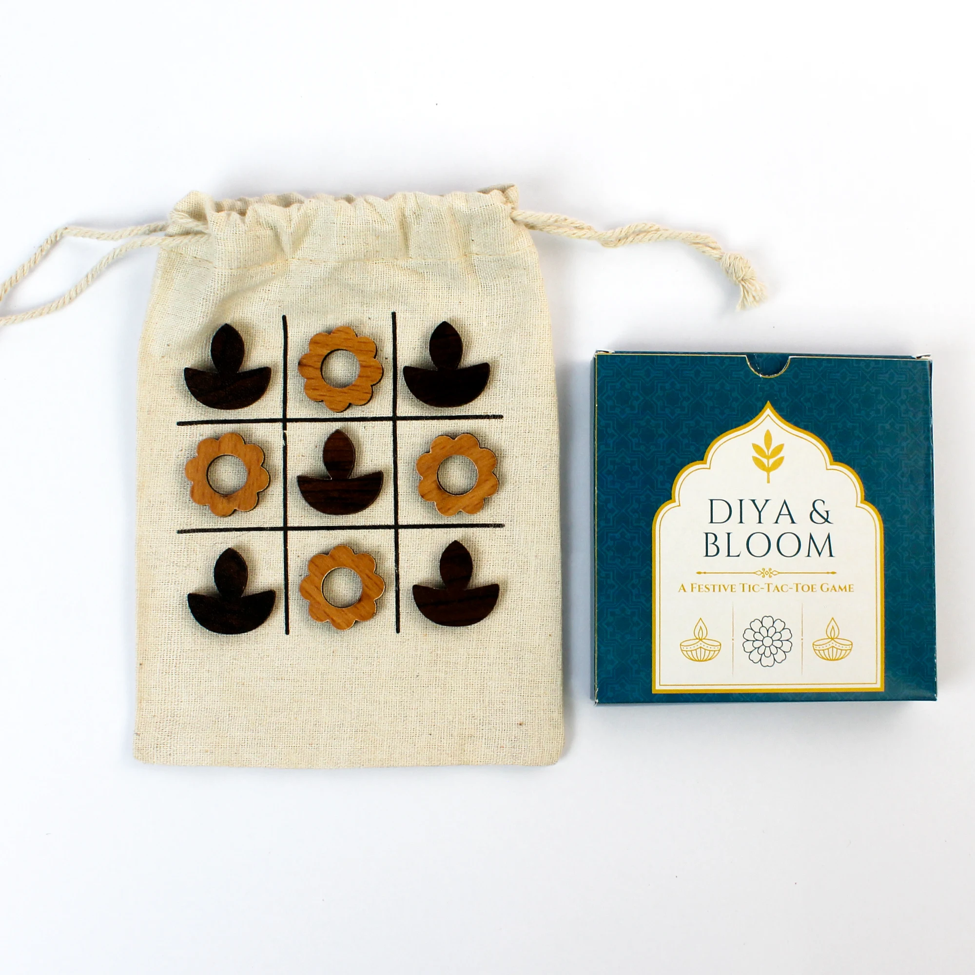 Tic tac tote - diya & bloom square raw (T3-D)