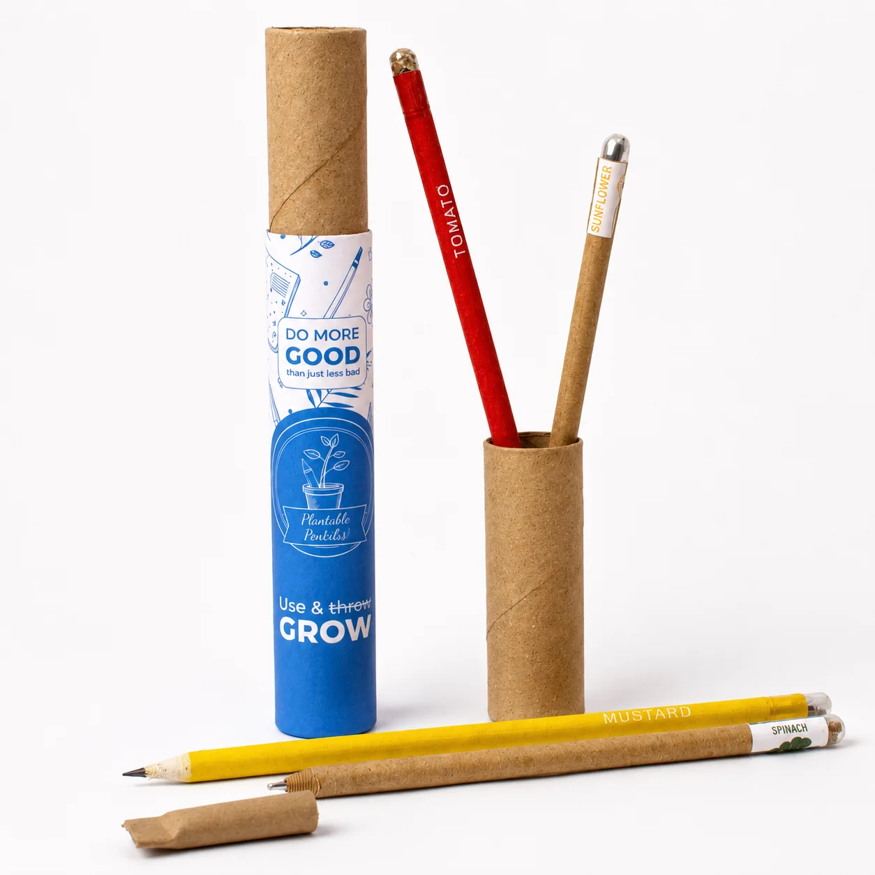 Plantable Pen Pencil (2+2) square raw (ZG14)